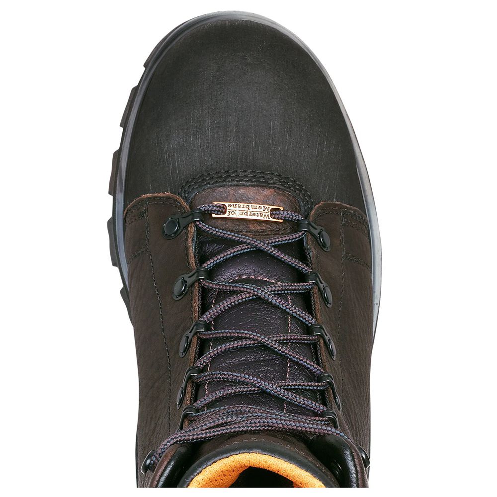 Timberland Mens Work Boots PRO® Rigmaster 8\" Steel Toe - Brown/Black - India LZ5398170